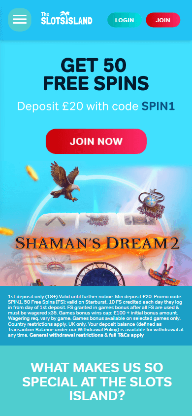 The Slots Island Casino Mobile screenshot